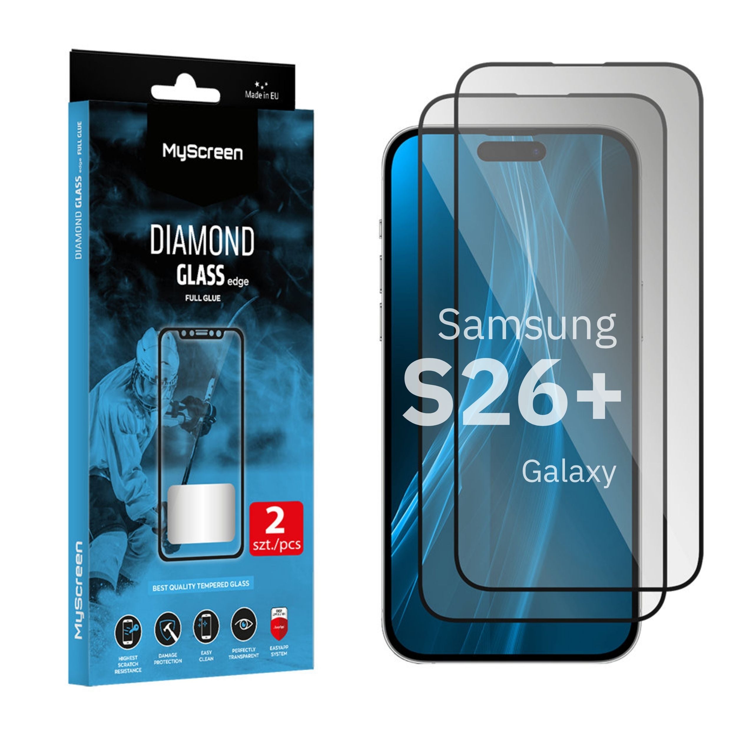 2x Szkło hartowane do Samsung Galaxy S26+ MyScreen DIAMOND GLASS edge