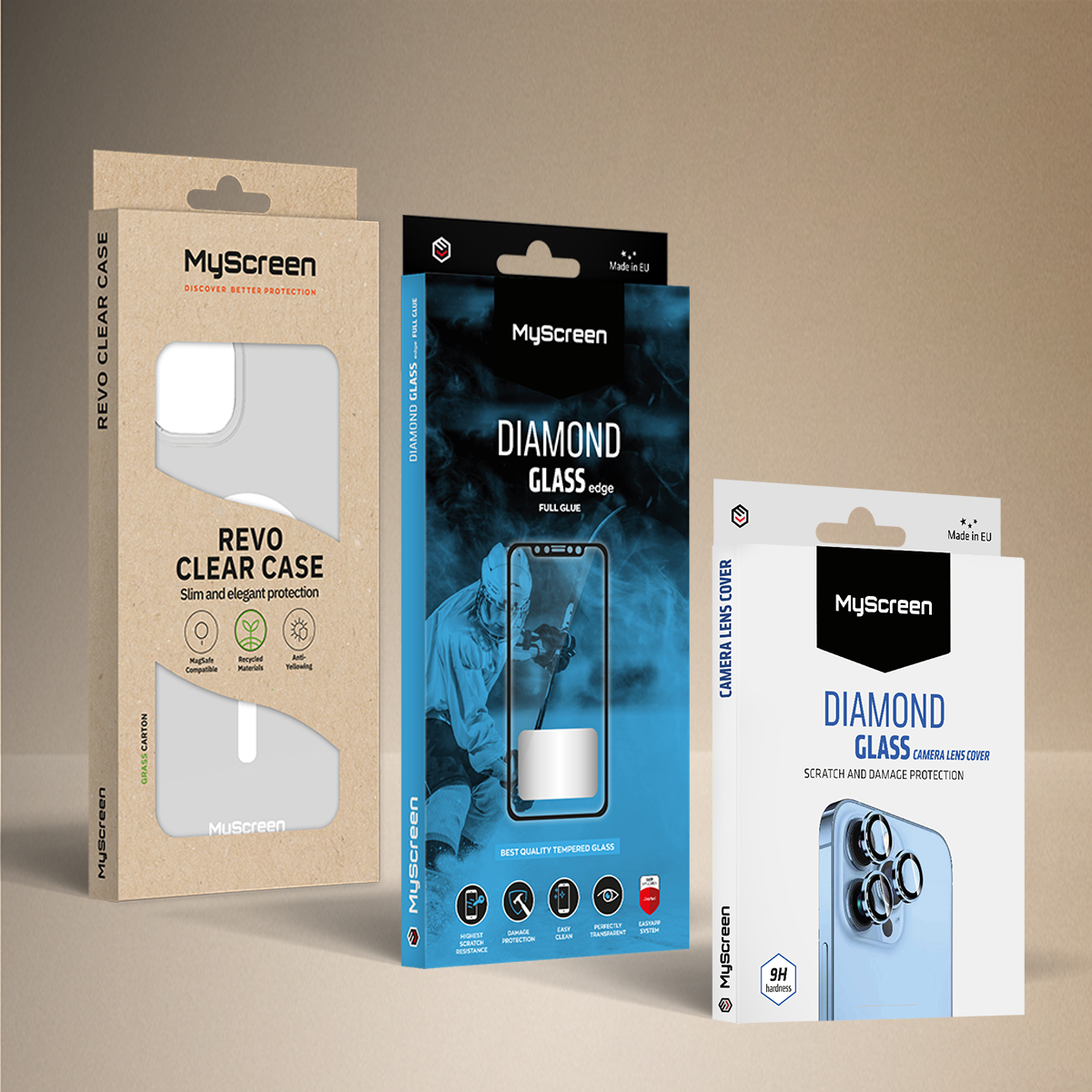 Zestaw ochrona 360° do Apple iPhone 16 Plus DIAMOND GLASS EDGE MyScreen