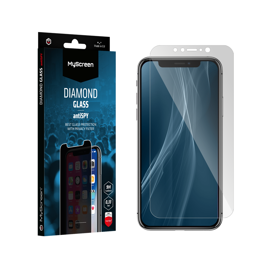 Szkło hartowane prywatyzujące do iPhone X XS 11 Pro MyScreen DIAMOND GLASS AntiSPY
