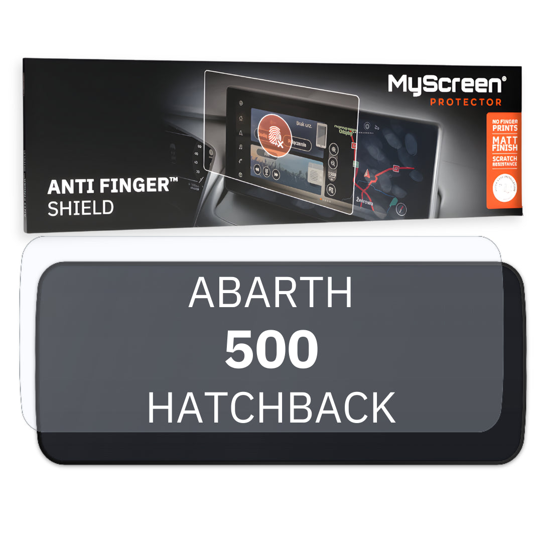 ABARTH 500 HATCHBACK 2023 / + FRONT CENTRE DASHBOARD 01 10,25" - Matowa folia antyodciskowa MyScreen ANTI FINGER SHIELD