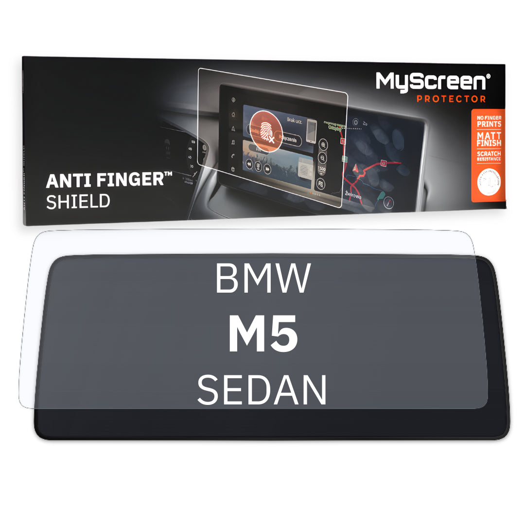 BMW M5 SEDAN 2020 / + FRONT CENTRE DASHBOARD 01 12,3" - Matowa folia antyodciskowa MyScreen ANTI FINGER SHIELD