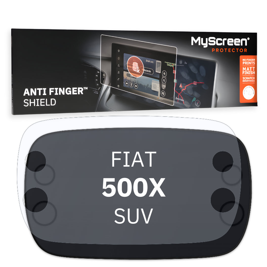 FIAT 500X SUV 2018 / + FRONT CENTRE DASHBOARD 01 * - Matowa folia antyodciskowa MyScreen ANTI FINGER SHIELD