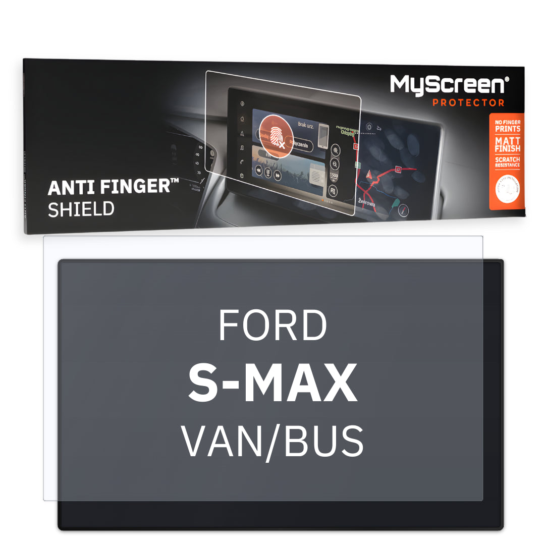 FORD S-MAX VAN/BUS 2019 / + FRONT CENTRE DASHBOARD 01 8" - Matowa folia antyodciskowa MyScreen ANTI FINGER SHIELD