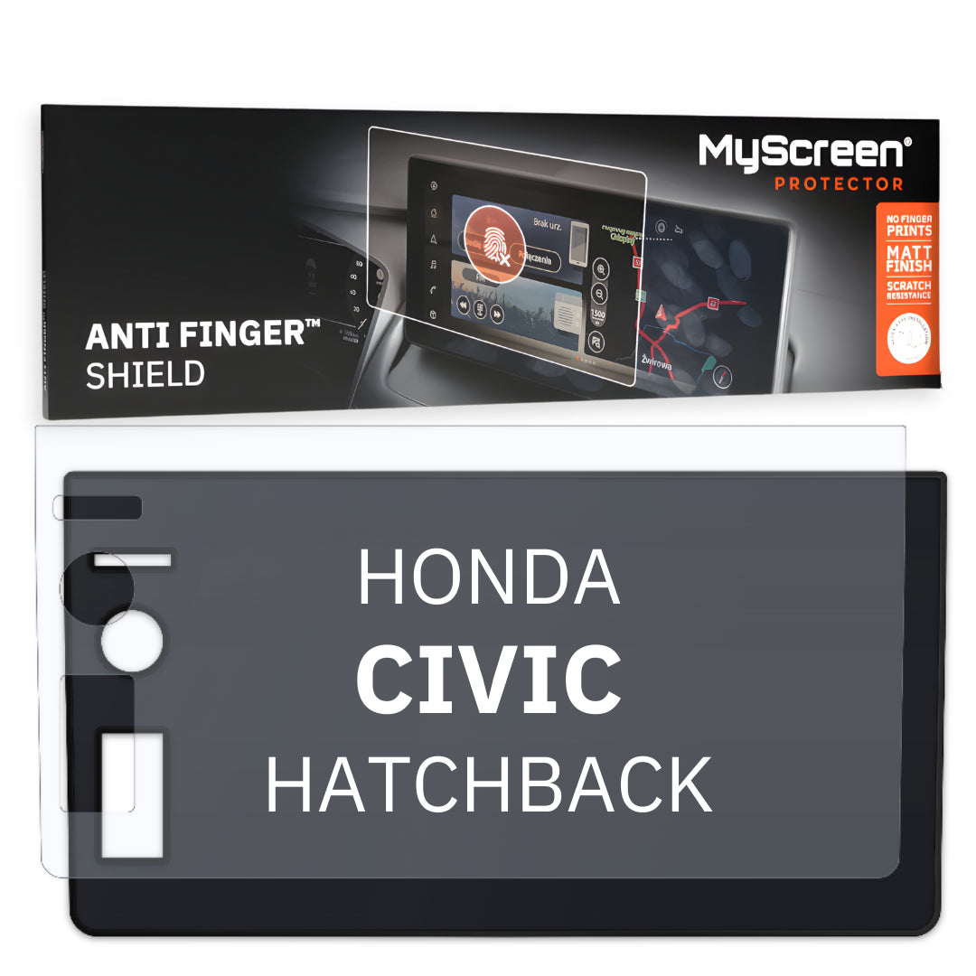 HONDA CIVIC HATCHBACK 2022 / + FRONT CENTRE DASHBOARD 01 9" - Matowa folia antyodciskowa MyScreen ANTI FINGER SHIELD