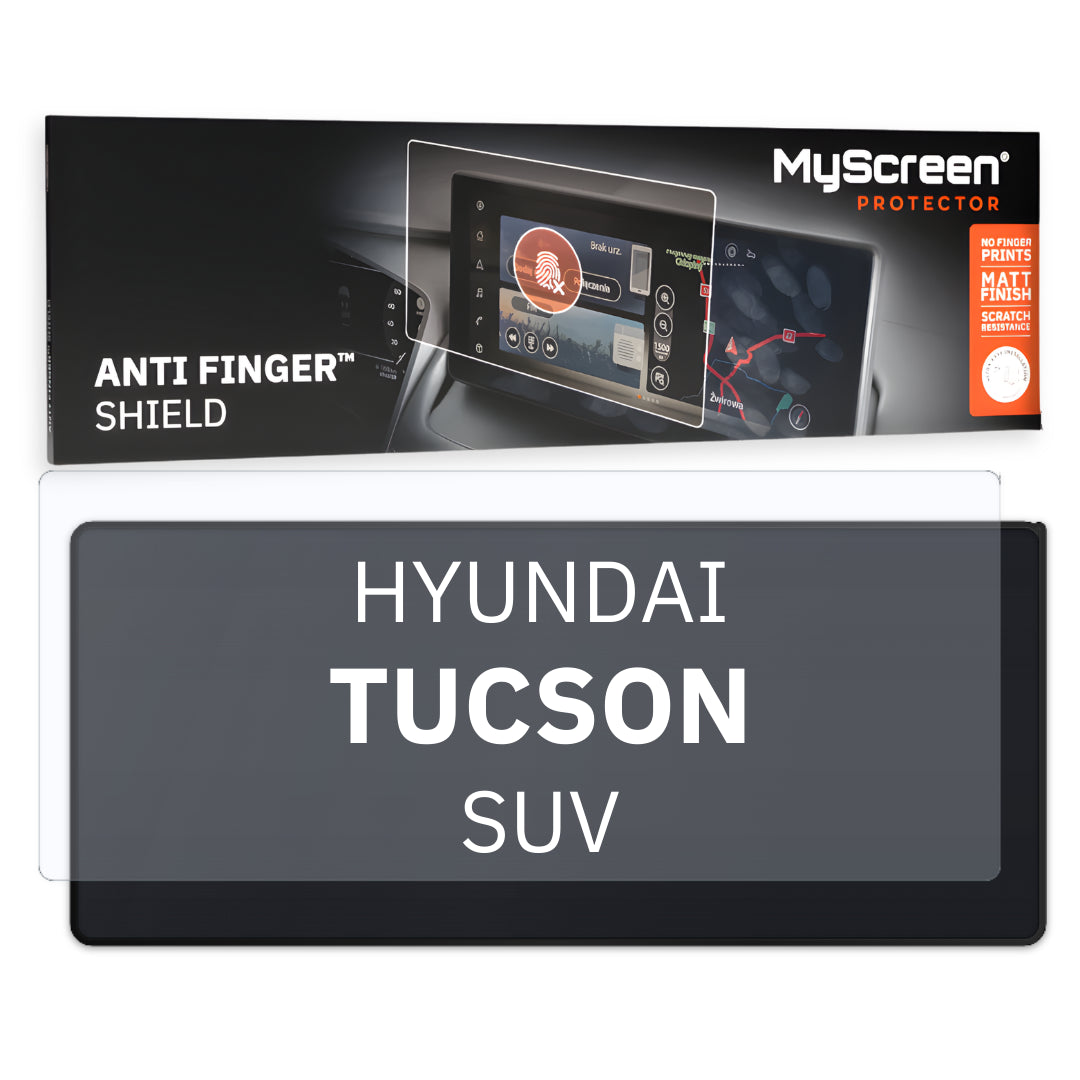 HYUNDAI TUCSON SUV 2020 / + FRONT CENTRE DASHBOARD 02 10,25" - Matowa folia antyodciskowa MyScreen ANTI FINGER SHIELD