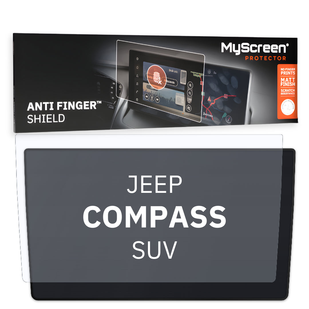 JEEP COMPASS SUV 2021 / + FRONT CENTRE DASHBOARD 01 10,1" - Matowa folia antyodciskowa MyScreen ANTI FINGER SHIELD
