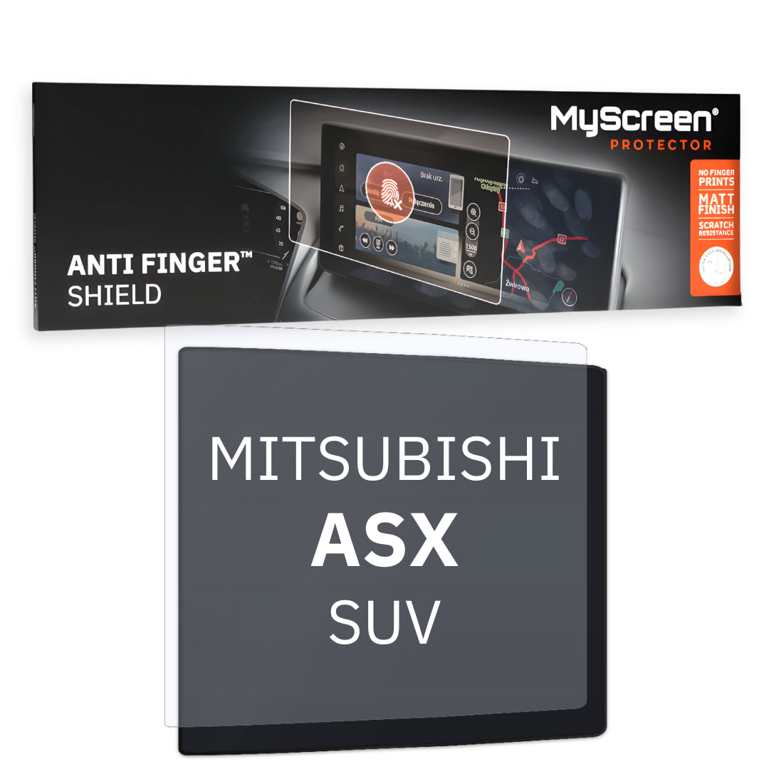 MITSUBISHI ASX SUV 2023 / + FRONT CENTRE DASHBOARD 02 9,3" - Matowa folia antyodciskowa MyScreen ANTI FINGER SHIELD