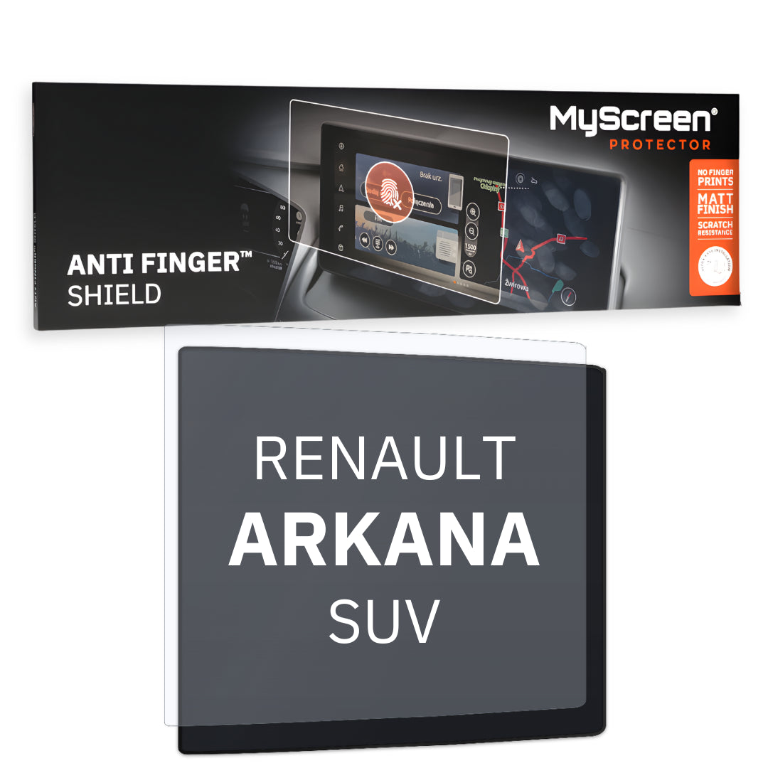 RENAULT ARKANA SUV 2021 / + FRONT CENTRE DASHBOARD 01 9,3" - Matowa folia antyodciskowa MyScreen ANTI FINGER SHIELD