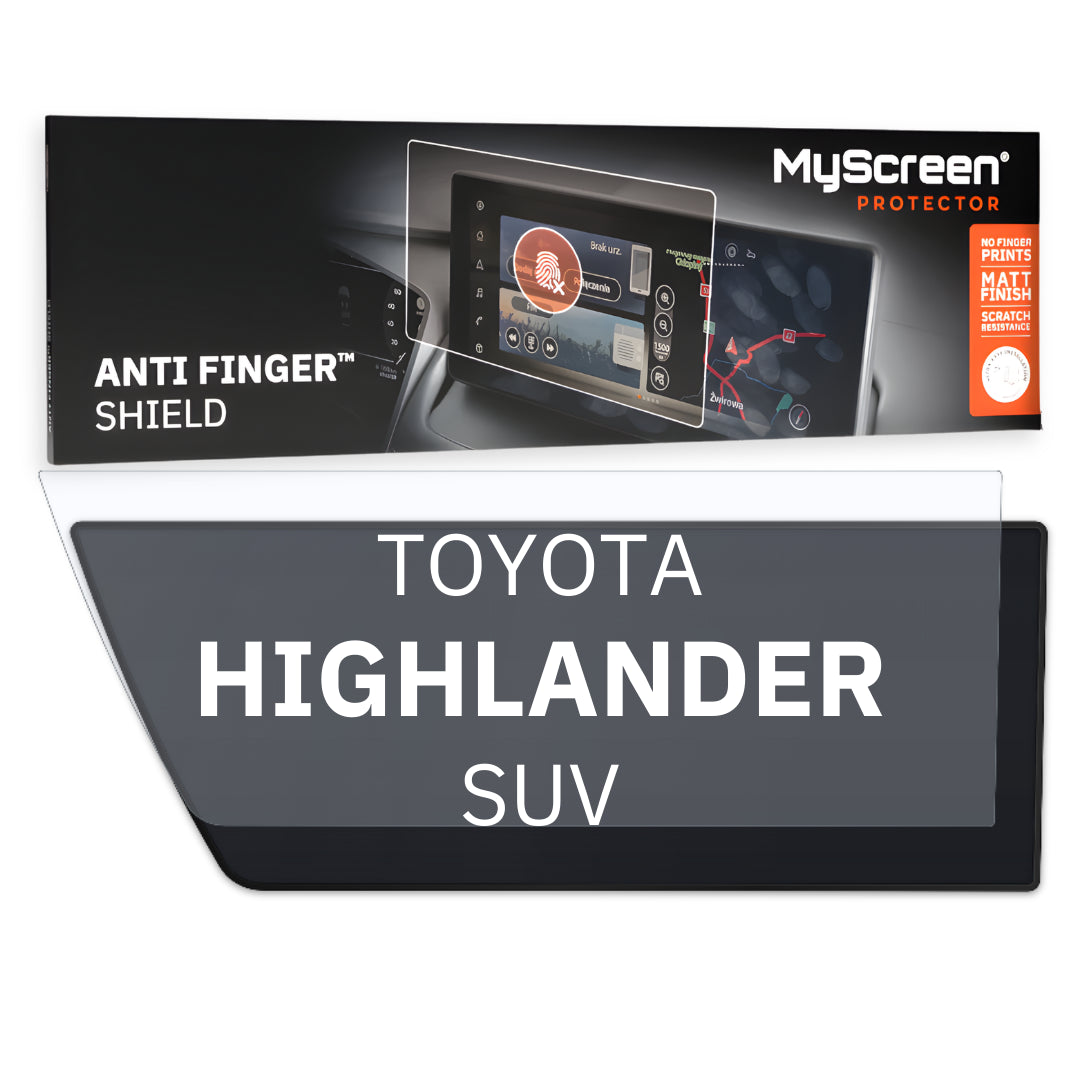 TOYOTA HIGHLANDER SUV 2020 / + FRONT CENTRE DASHBOARD 01 12,3" - Matowa folia antyodciskowa MyScreen ANTI FINGER SHIELD