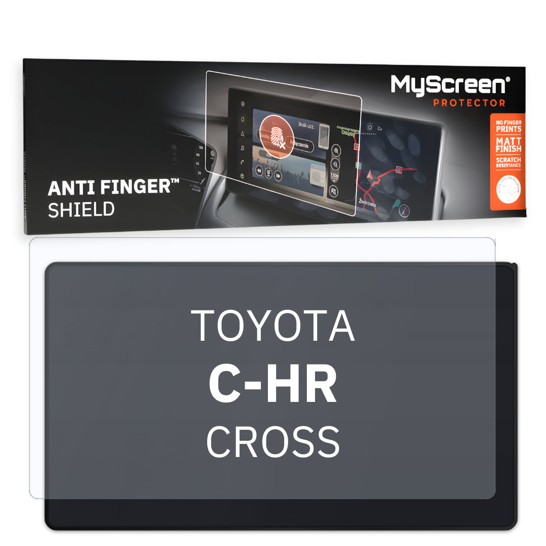 TOYOTA C-HR CROSS 2016 / 2019 FRONT CENTRE DASHBOARD 01 8" - Matowa folia antyodciskowa MyScreen ANTI FINGER SHIELD