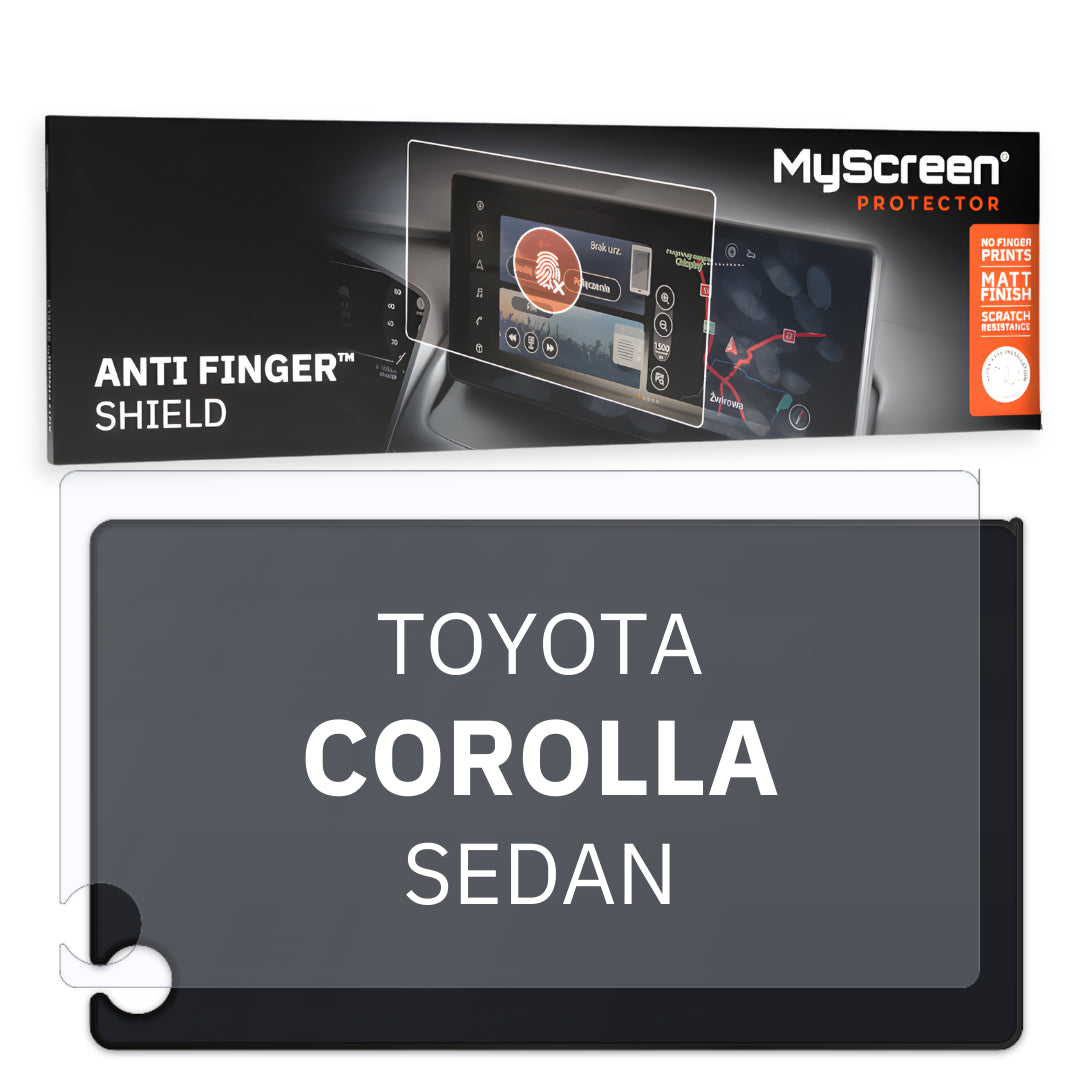 TOYOTA COROLLA SEDAN 2022 / + FRONT CENTRE DASHBOARD 01 8" - Matowa folia antyodciskowa MyScreen ANTI FINGER SHIELD