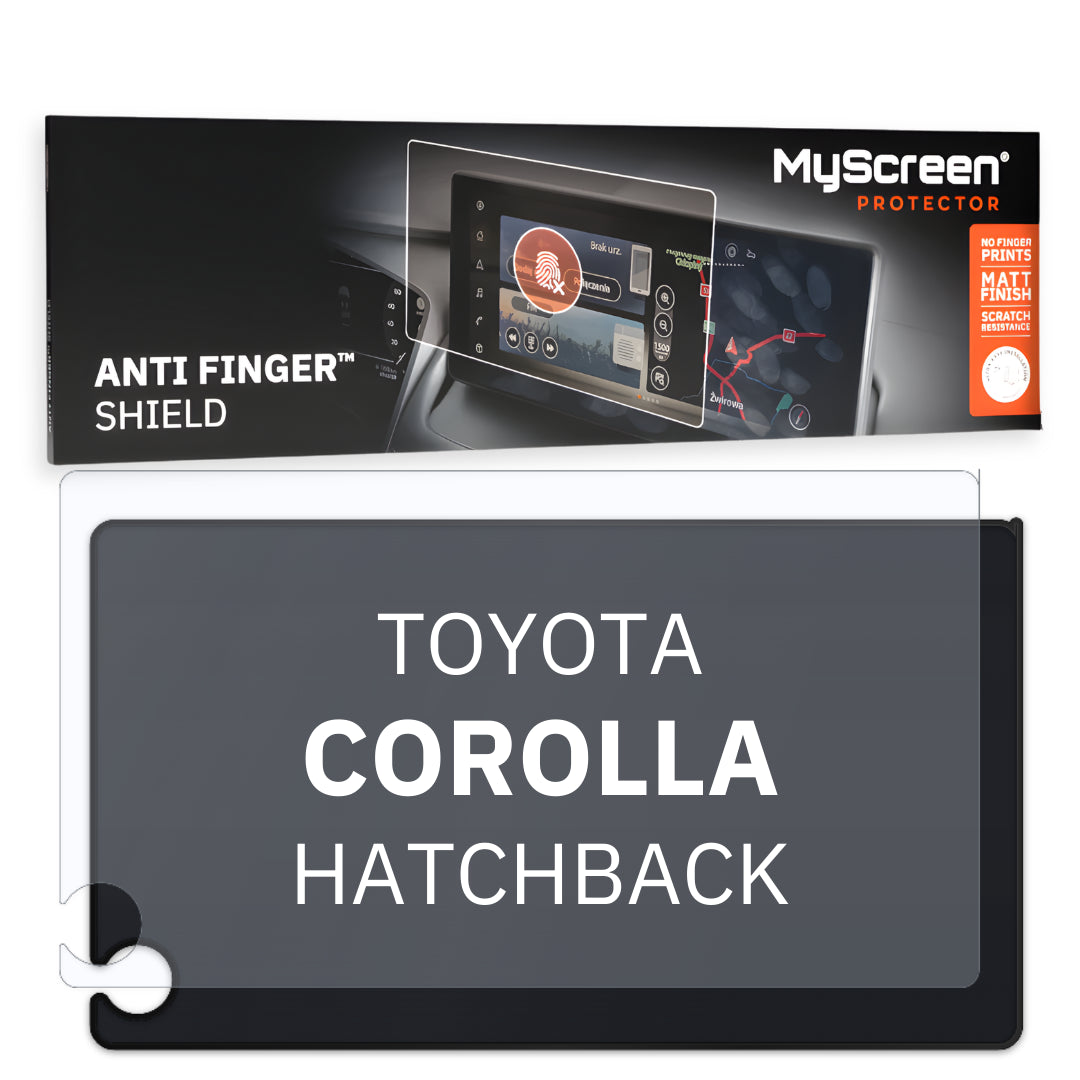 TOYOTA COROLLA HATCHBACK 2022 / + FRONT CENTRE DASHBOARD 01 8" - Matowa folia antyodciskowa MyScreen ANTI FINGER SHIELD