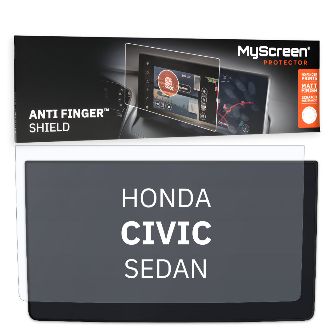 HONDA CIVIC SEDAN 2017 / 2019 FRONT CENTRE DASHBOARD 01 * - Matowa folia antyodciskowa MyScreen ANTI FINGER SHIELD
