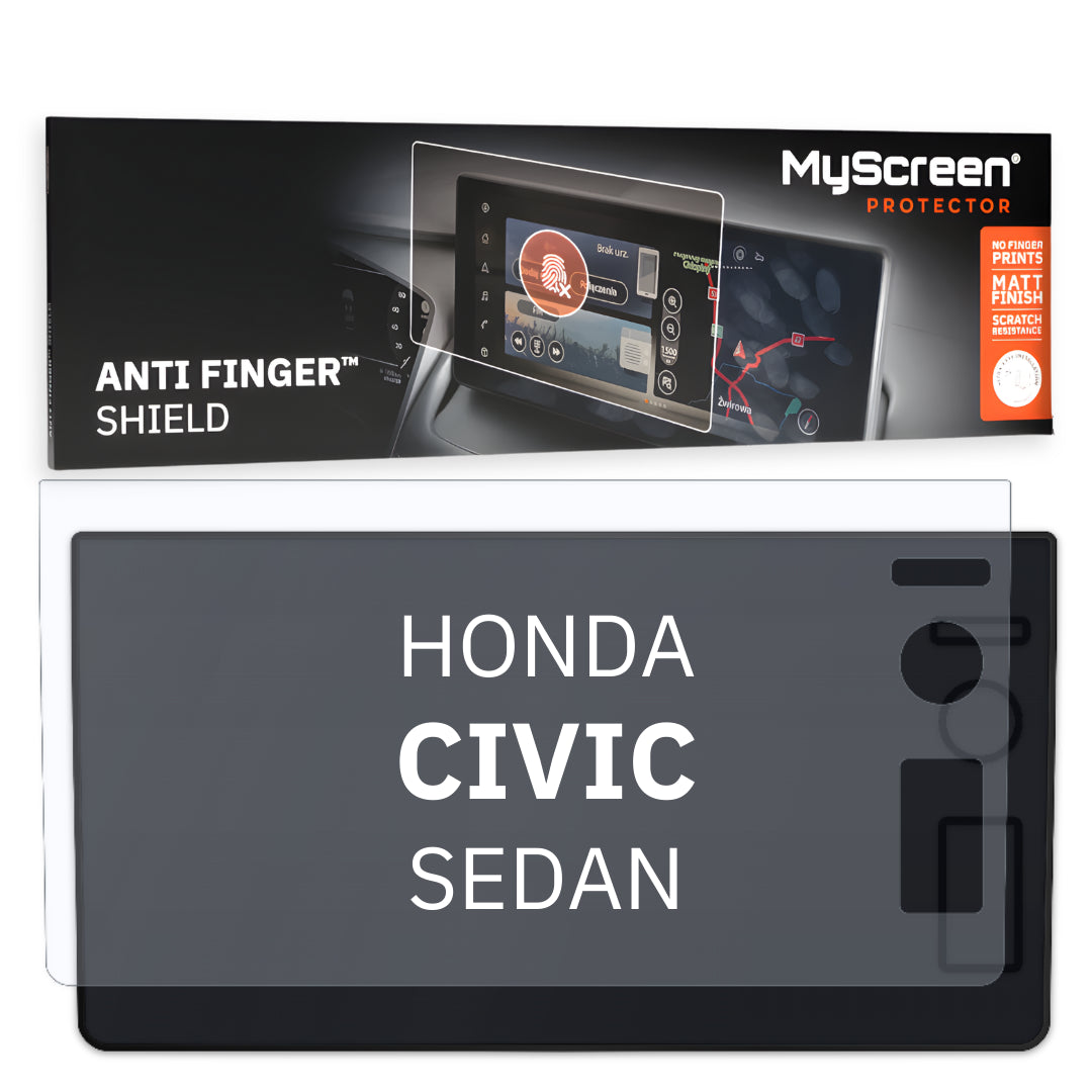 HONDA CIVIC SEDAN 2022 / + FRONT CENTRE DASHBOARD 01 9" - Matowa folia antyodciskowa MyScreen ANTI FINGER SHIELD