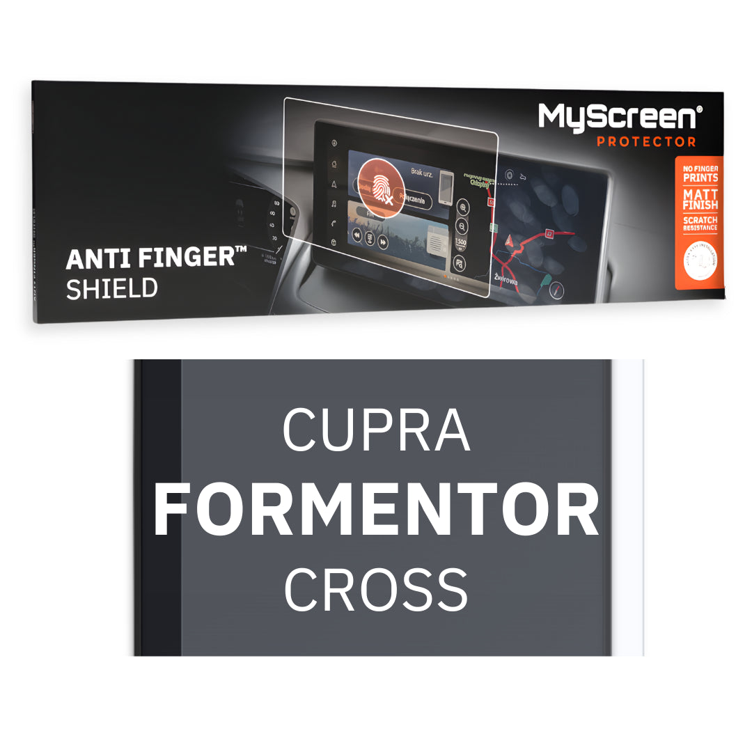 CUPRA FORMENTOR CROSS 2020 / + FRONT CENTRE DASHBOARD 01 12" - Matowa folia antyodciskowa MyScreen ANTI FINGER SHIELD