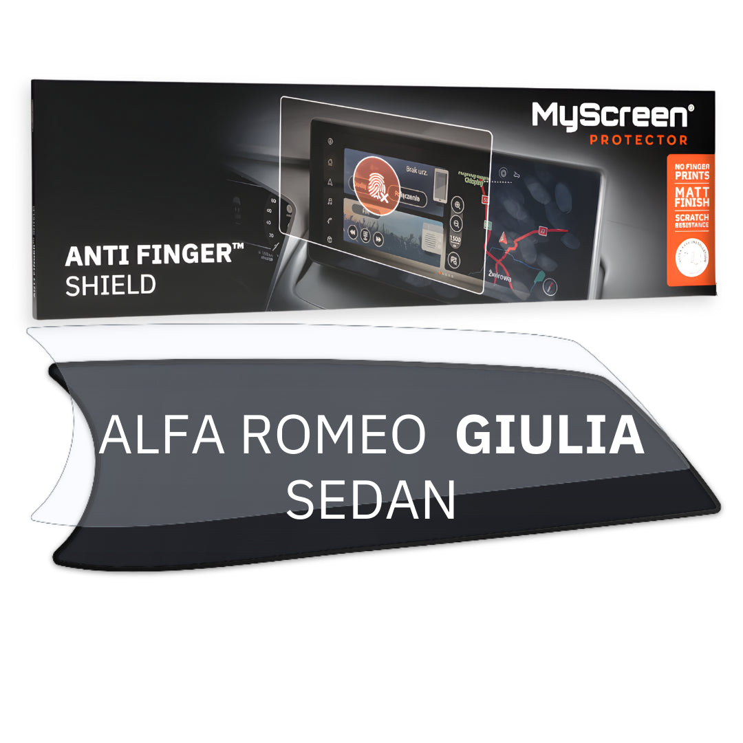 ALFA ROMEO GIULIA SEDAN 2020 / 2023 FRONT CENTRE DASHBOARD 01 8,8" - Matowa folia antyodciskowa MyScreen ANTI FINGER SHIELD