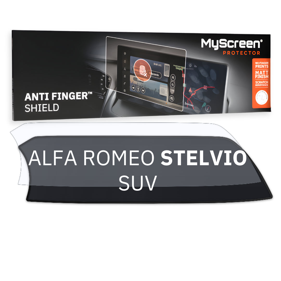 ALFA ROMEO STELVIO SUV 2017 / 2019 FRONT CENTRE DASHBOARD 01 6,5" - Matowa folia antyodciskowa MyScreen ANTI FINGER SHIELD