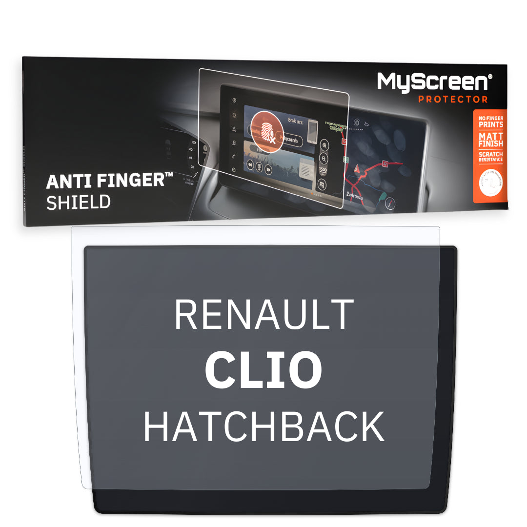 RENAULT CLIO HATCHBACK 2023 / + FRONT CENTRE DASHBOARD 01 9,3" - Matowa folia antyodciskowa MyScreen ANTI FINGER SHIELD