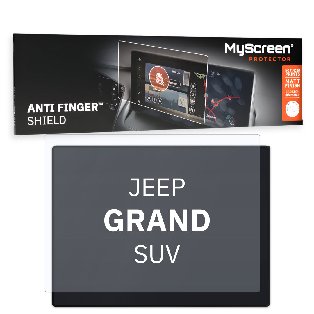 JEEP GRAND CHEROKEE SUV 2016 / 2019 FRONT CENTRE DASHBOARD 01 8,4" - Matowa folia antyodciskowa MyScreen ANTI FINGER SHIELD