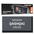 NISSAN QASHQAI CROSS 2017 / 2021 FRONT CENTRE DASHBOARD 01 7" - Matowa folia antyodciskowa MyScreen ANTI FINGER SHIELD