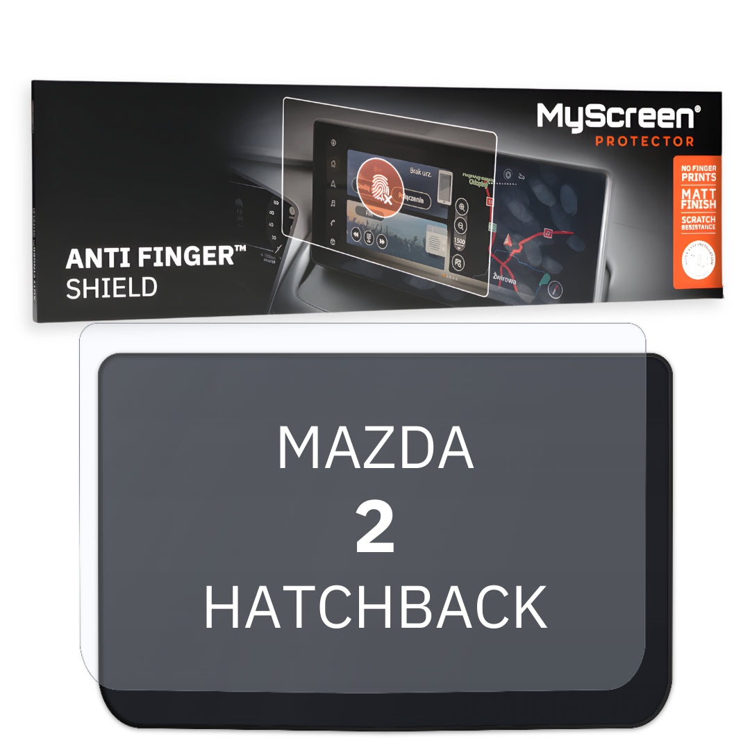 MAZDA 2 HATCHBACK 2023 / + FRONT CENTRE DASHBOARD 01 8" - Matowa folia antyodciskowa MyScreen ANTI FINGER SHIELD
