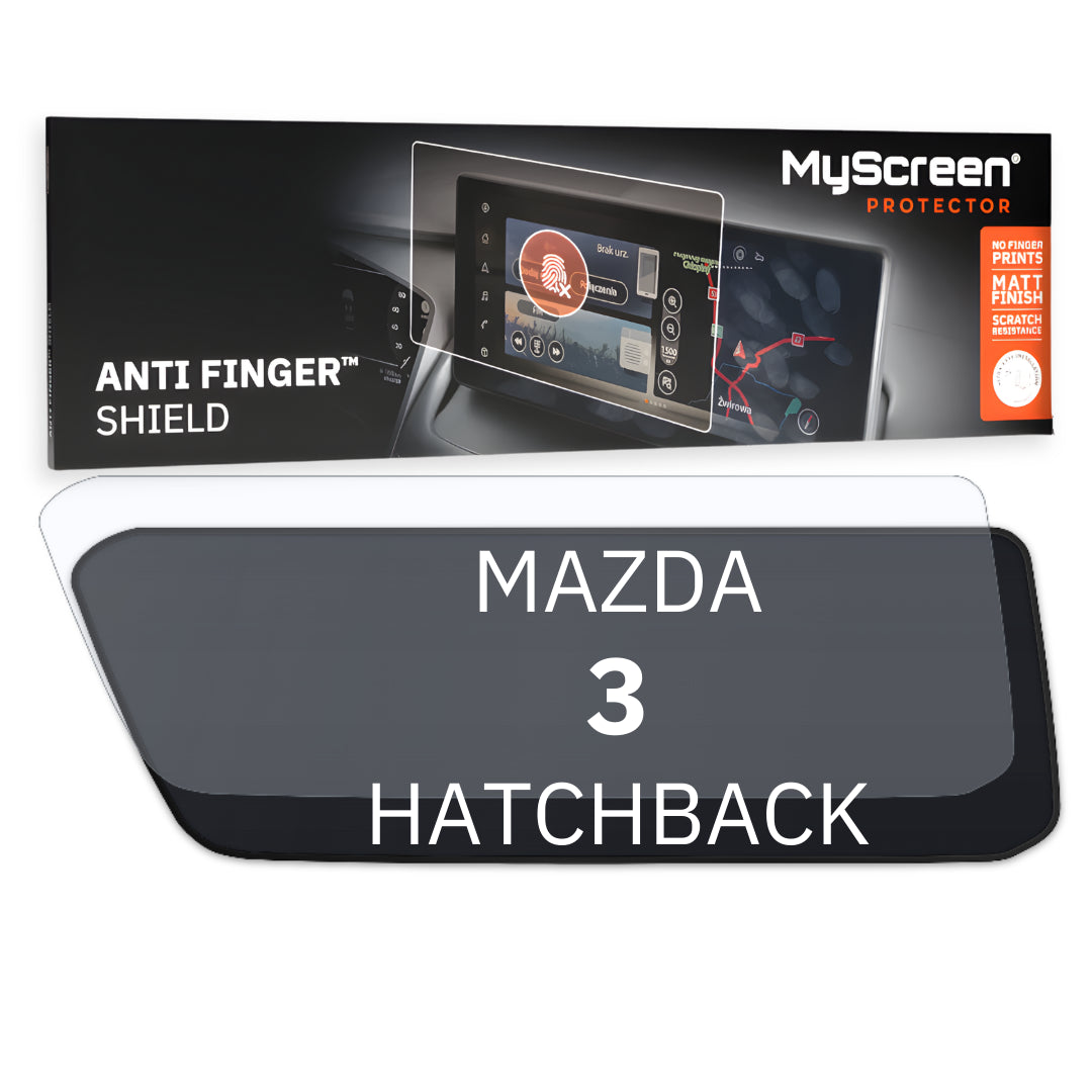 MAZDA 3 HATCHBACK 2018 / + FRONT CENTRE DASHBOARD 01 10,25" - Matowa folia antyodciskowa MyScreen ANTI FINGER SHIELD