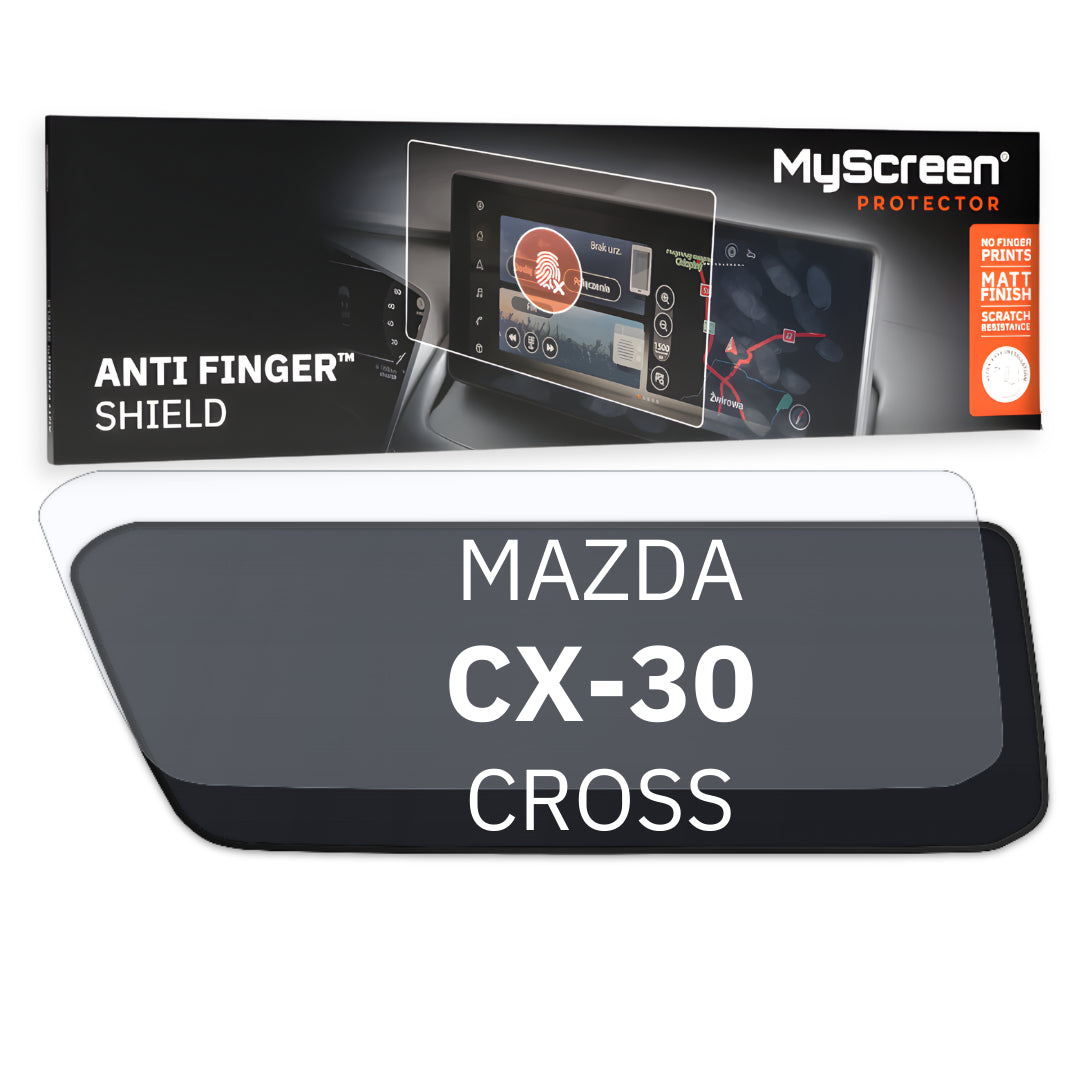 MAZDA CX-30 CROSS 2019 / + FRONT CENTRE DASHBOARD 01 10,25" - Matowa folia antyodciskowa MyScreen ANTI FINGER SHIELD