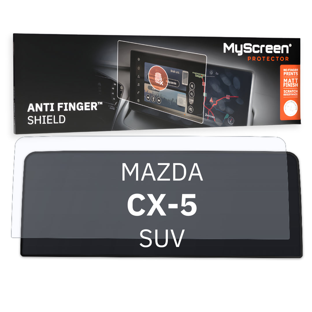 MAZDA CX-5 SUV 2021/+ FRONT CENTRE DASHBOARD 01 10,25" - Matowa folia antyodciskowa MyScreen ANTI FINGER SHIELD
