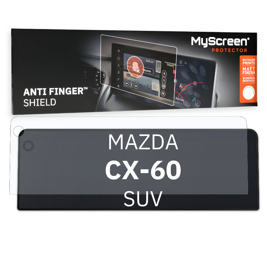 MAZDA CX-60 SUV 2022 / + FRONT CENTRE DASHBOARD 01 12,3" - Matowa folia antyodciskowa MyScreen ANTI FINGER SHIELD