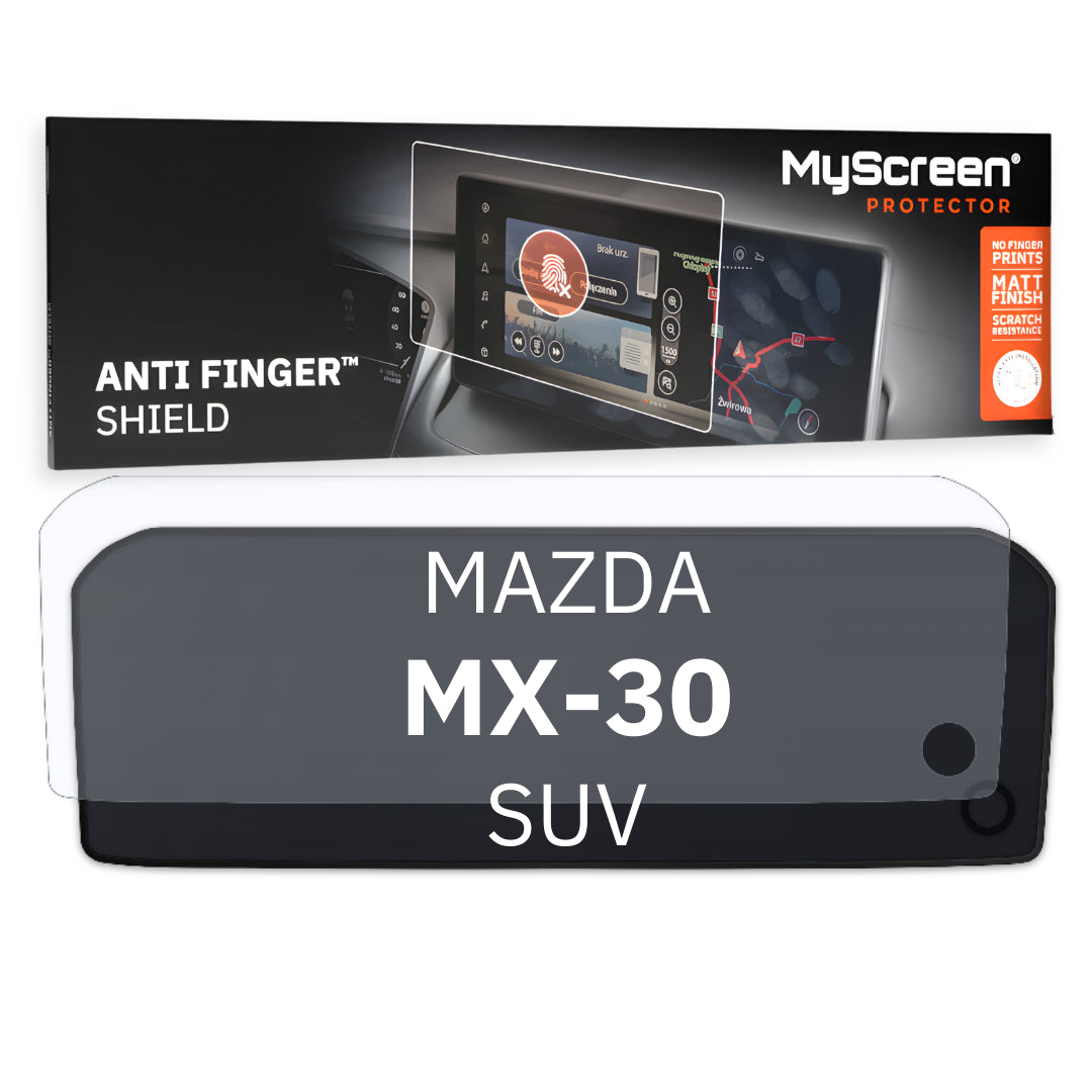 MAZDA MX-30 SUV 2020 / 2023 FRONT CENTRE DASHBOARD 01 8,8" - Matowa folia antyodciskowa MyScreen ANTI FINGER SHIELD