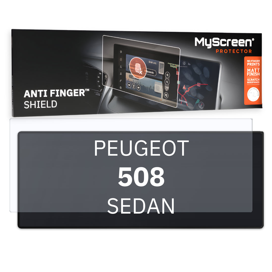 PEUGEOT 508 SEDAN 2023 / + FRONT CENTRE DASHBOARD 01 10" - Matowa folia antyodciskowa MyScreen ANTI FINGER SHIELD