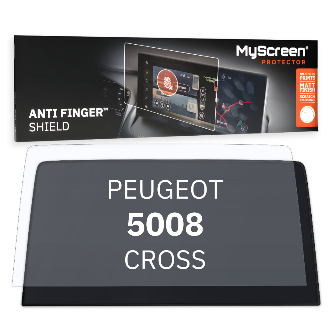 PEUGEOT 5008 CROSS 2017 / 2020 FRONT CENTRE DASHBOARD 01 8" - Matowa folia antyodciskowa MyScreen ANTI FINGER SHIELD