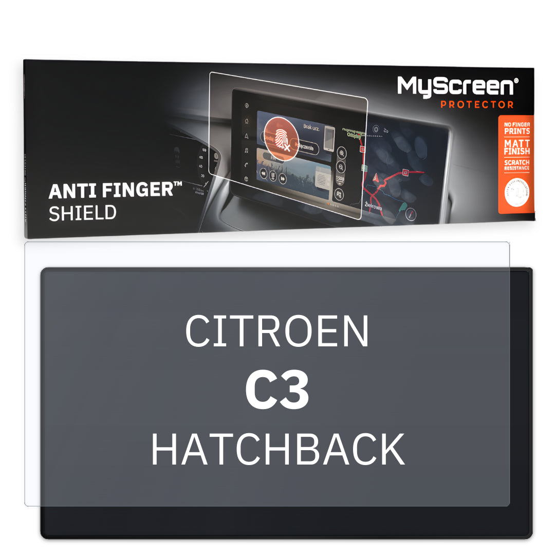 CITROEN C3 HATCHBACK 2020 / + FRONT CENTRE DASHBOARD 01 7" - Matowa folia antyodciskowa MyScreen ANTI FINGER SHIELD
