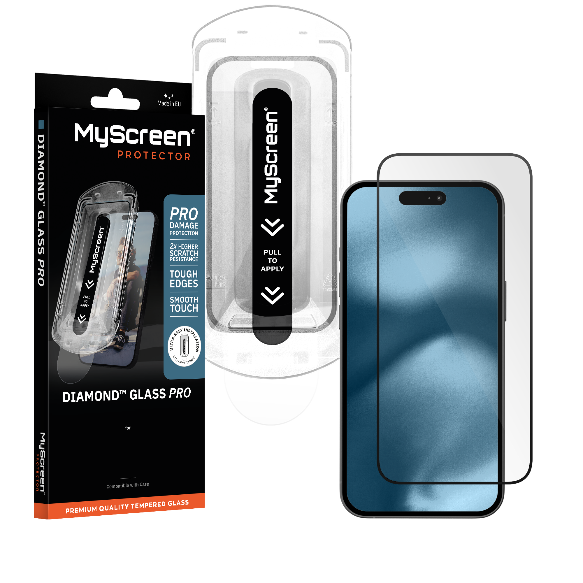 Szkło hartowane do Apple iPhone 16 Pro Max MyScreen DIAMOND GLASS PRO FIT FRAME