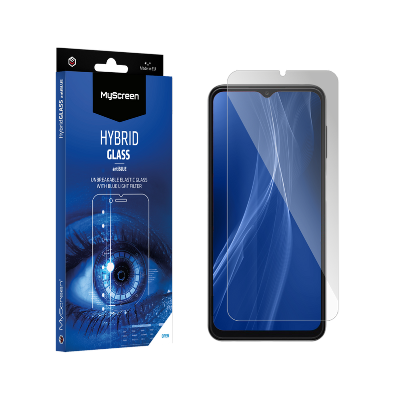 Apple iPhone 18 Pro Max - Szkło hybrydowe z filtrem światła niebieskiego MyScreen HYBRID GLASS AntiBLUE