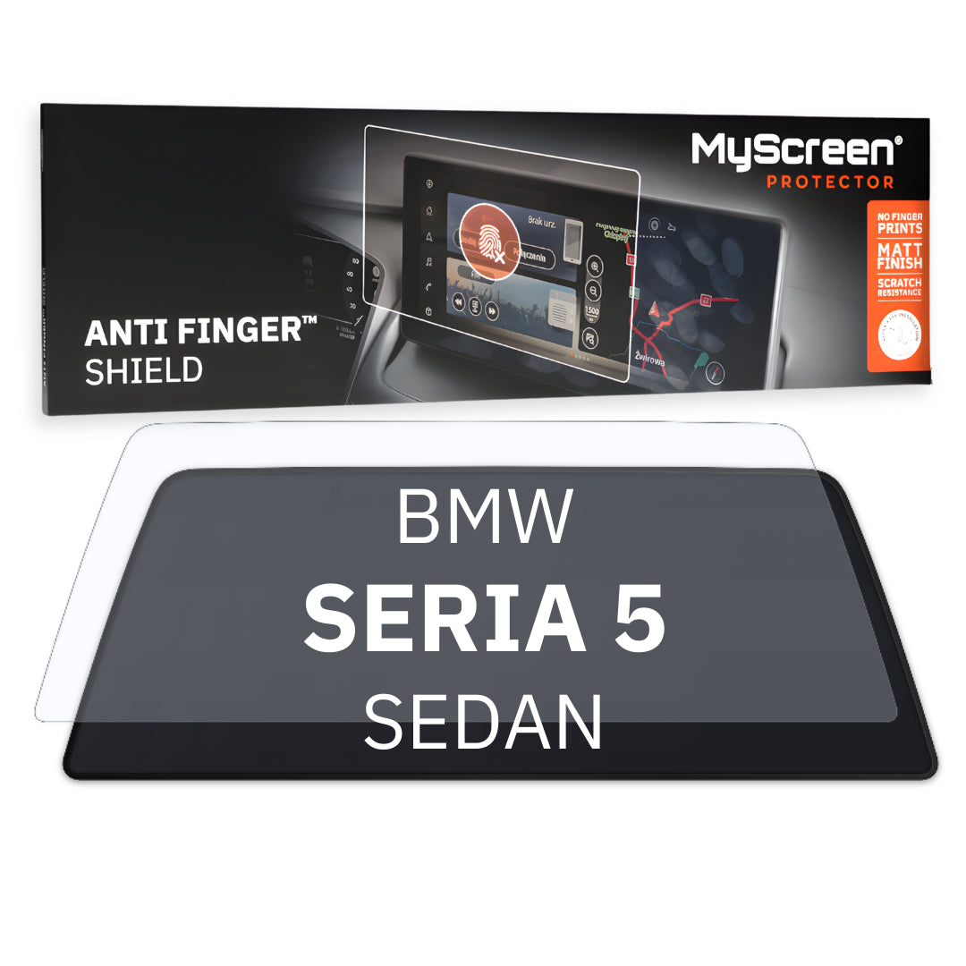 BMW SERIA 5 SEDAN 2017 / 2020 FRONT CENTRE DASHBOARD 01 10,2" - Matowa folia antyodciskowa MyScreen ANTI FINGER SHIELD