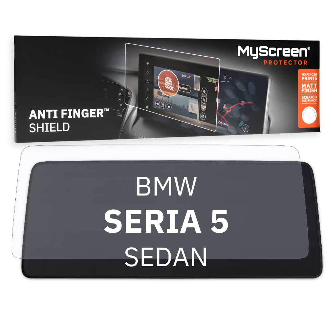 BMW SERIA 5 SEDAN 2020 / 2023 FRONT CENTRE DASHBOARD 01 12,3" - Matowa folia antyodciskowa MyScreen ANTI FINGER SHIELD