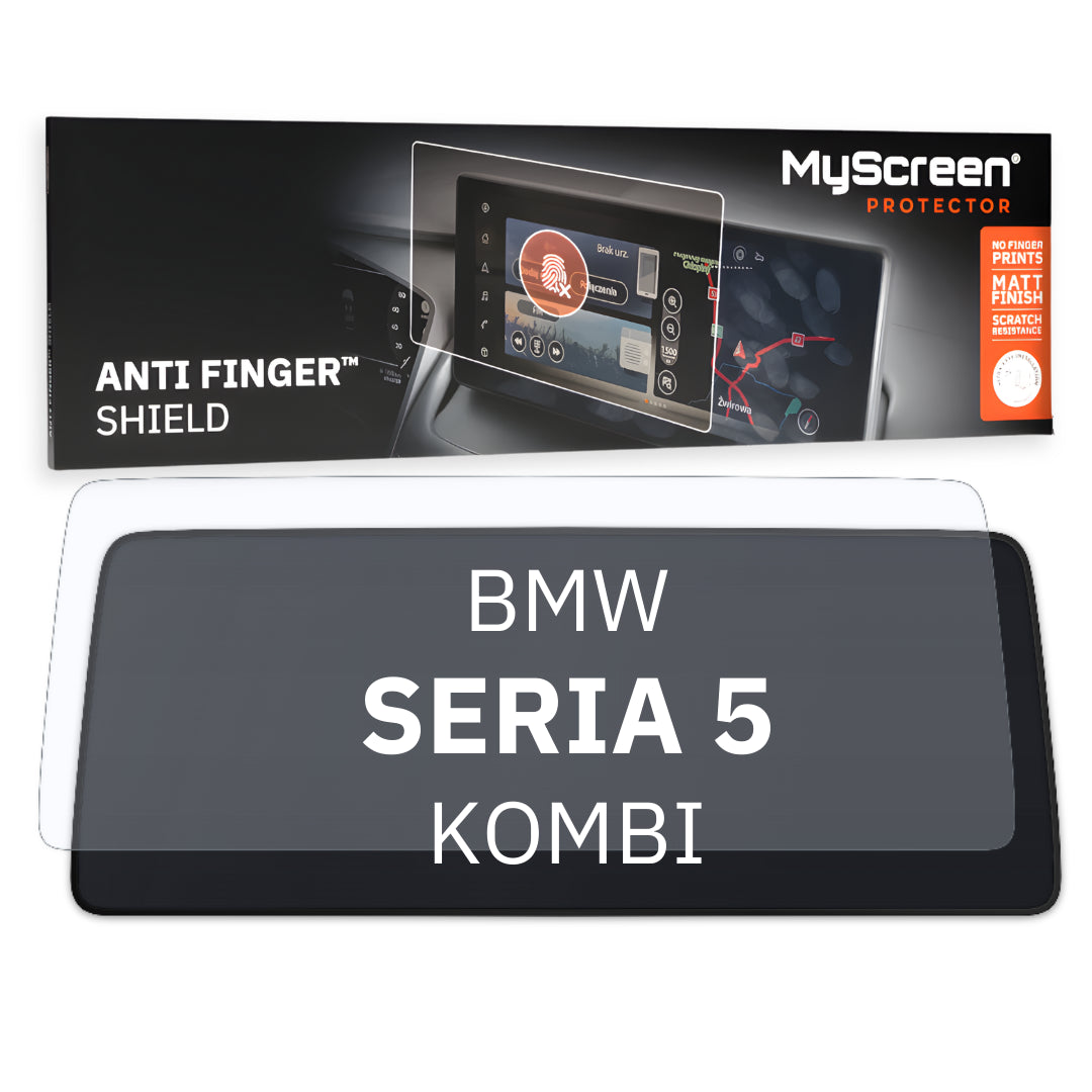 BMW SERIA 5 KOMBI 2020 / 2023 FRONT CENTRE DASHBOARD 01 12,3" - Matowa folia antyodciskowa MyScreen ANTI FINGER SHIELD