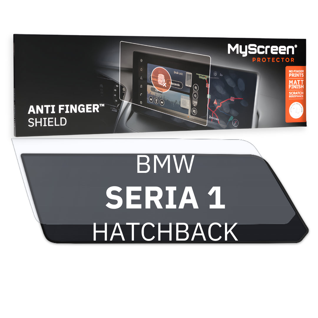 BMW SERIA 1 HATCHBACK 2019 / + FRONT CENTRE DASHBOARD 01 10,25" - Matowa folia antyodciskowa MyScreen ANTI FINGER SHIELD