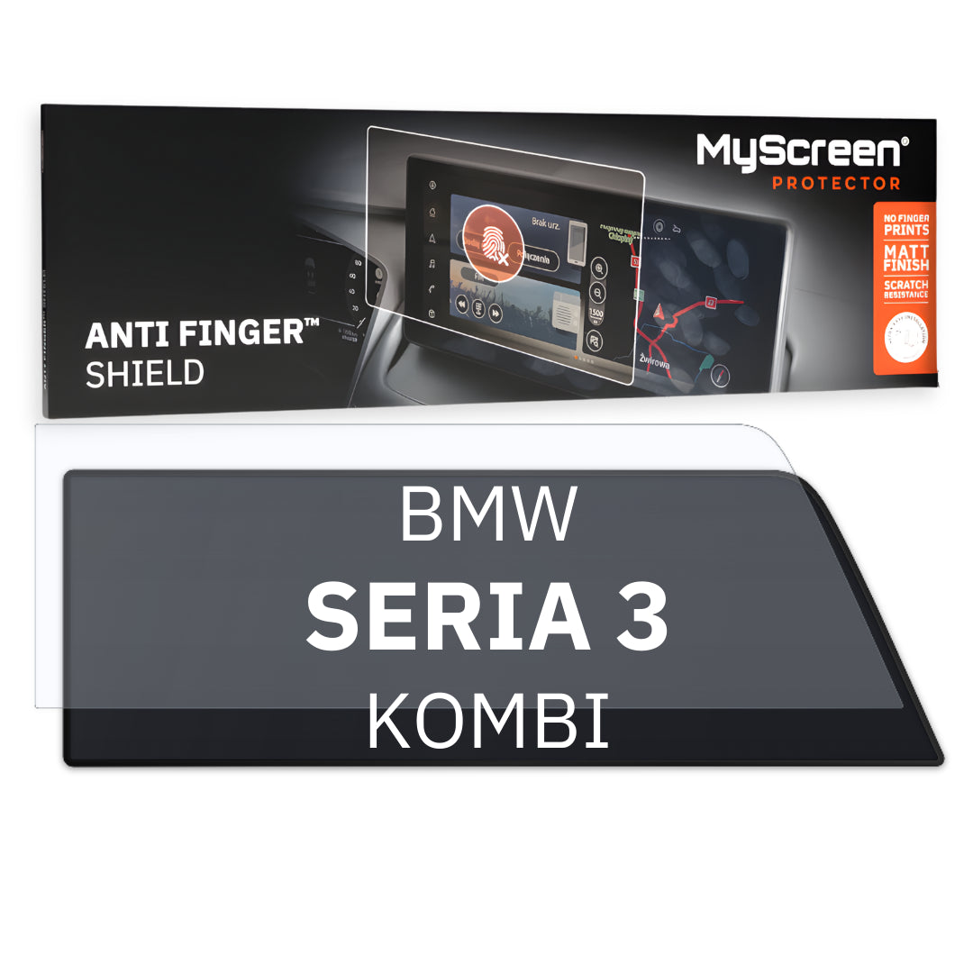 BMW SERIA 3 KOMBI 2019 / + FRONT CENTRE DASHBOARD 01 10,25" - Matowa folia antyodciskowa MyScreen ANTI FINGER SHIELD