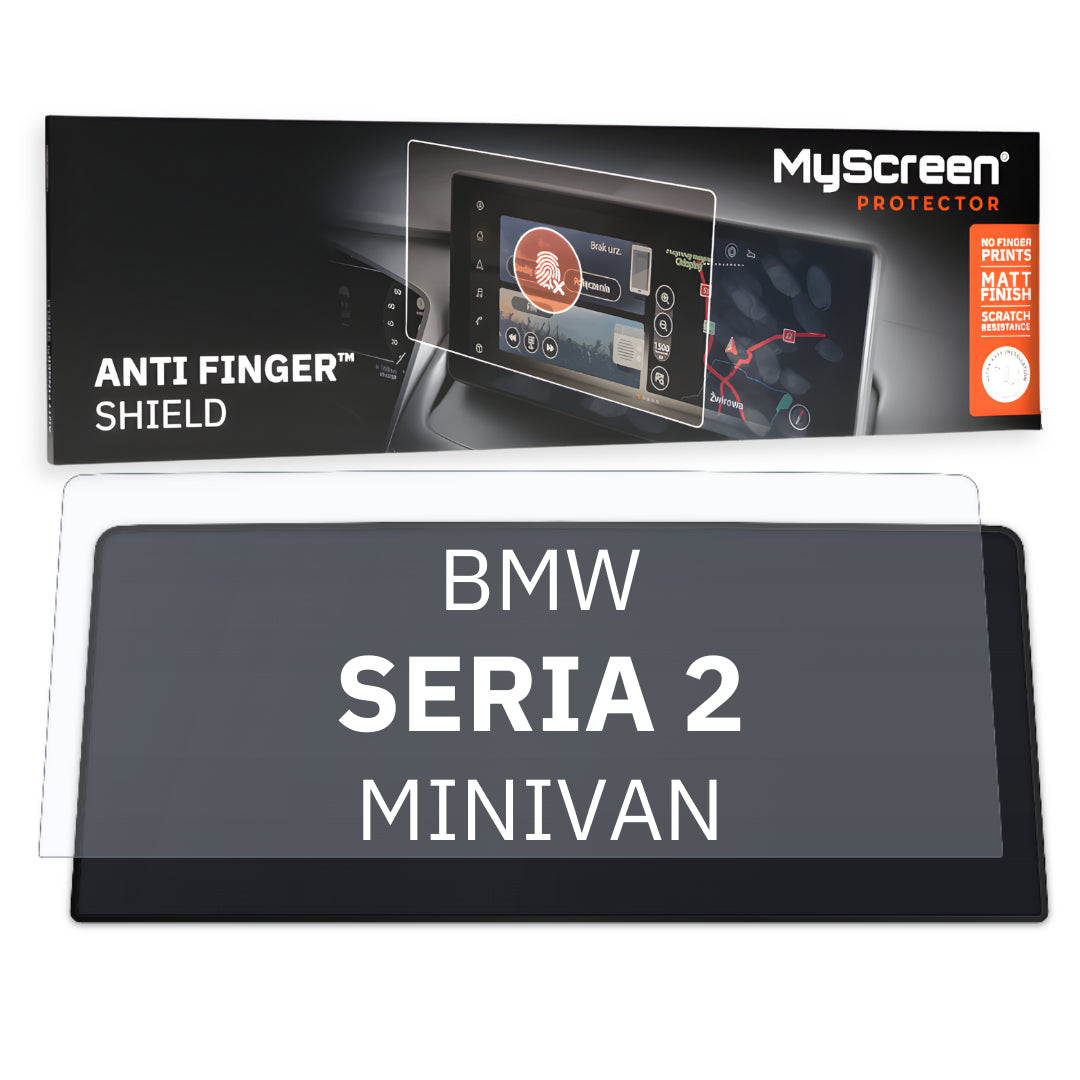 BMW SERIA 2 MINIVAN 2018 / 2021 FRONT CENTRE DASHBOARD 01 * - Matowa folia antyodciskowa MyScreen ANTI FINGER SHIELD