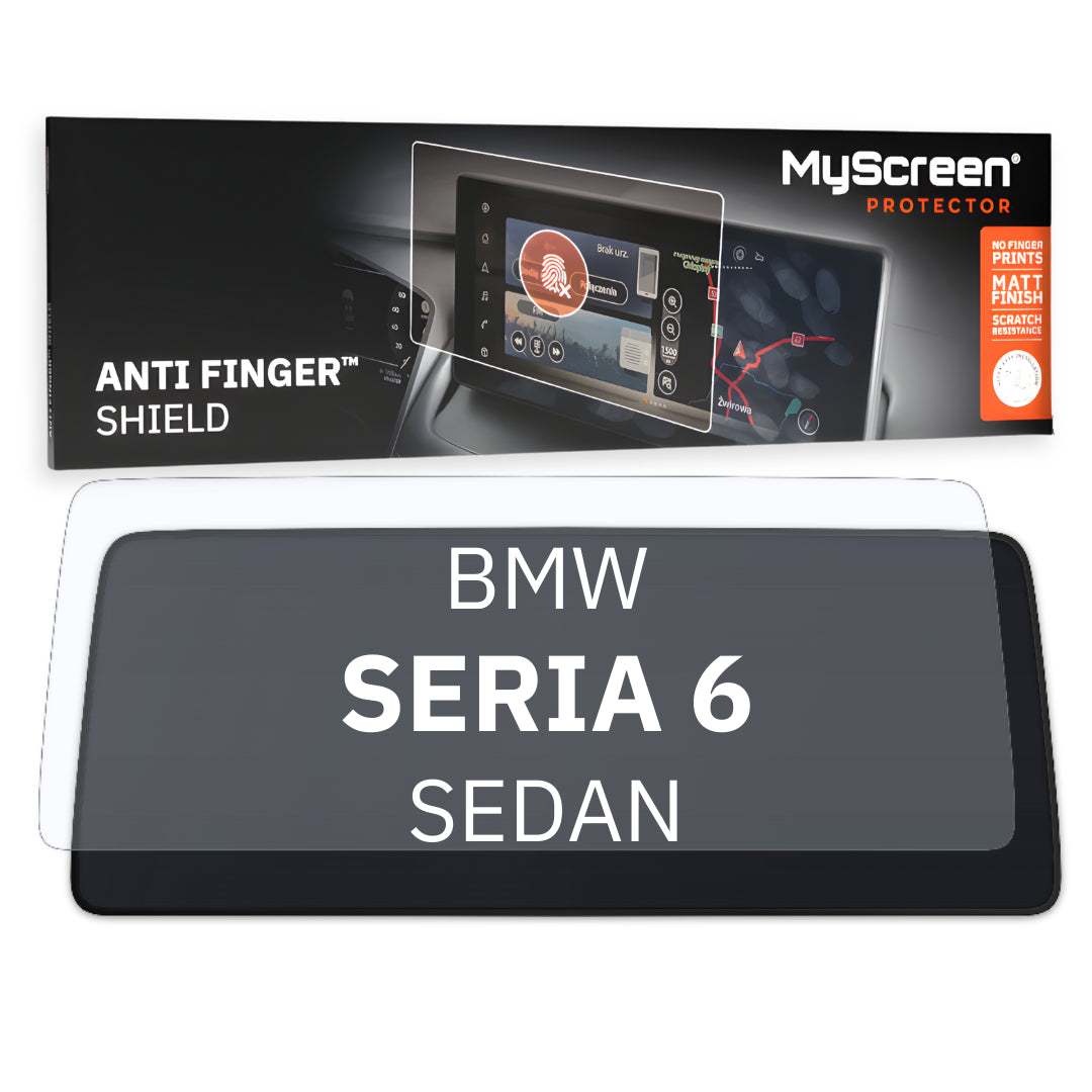 BMW SERIA 6 SEDAN 2020 / + FRONT CENTRE DASHBOARD 01 12,3" - Matowa folia antyodciskowa MyScreen ANTI FINGER SHIELD