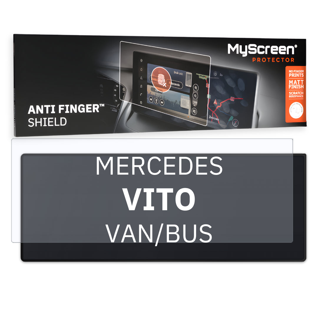 MERCEDES VITO VAN/BUS 2019 / + FRONT CENTRE DASHBOARD 02 *  - Matowa folia antyodciskowa MyScreen ANTI FINGER SHIELD