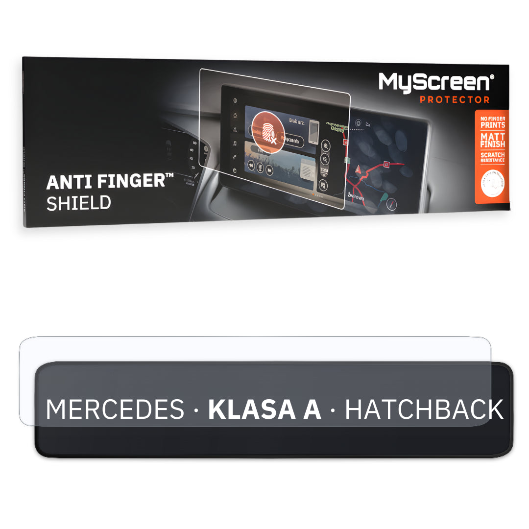 MERCEDES KLASA A HATCHBACK 2022 / + FRONT CENTRE DASHBOARD 01 * - Matowa folia antyodciskowa MyScreen ANTI FINGER SHIELD
