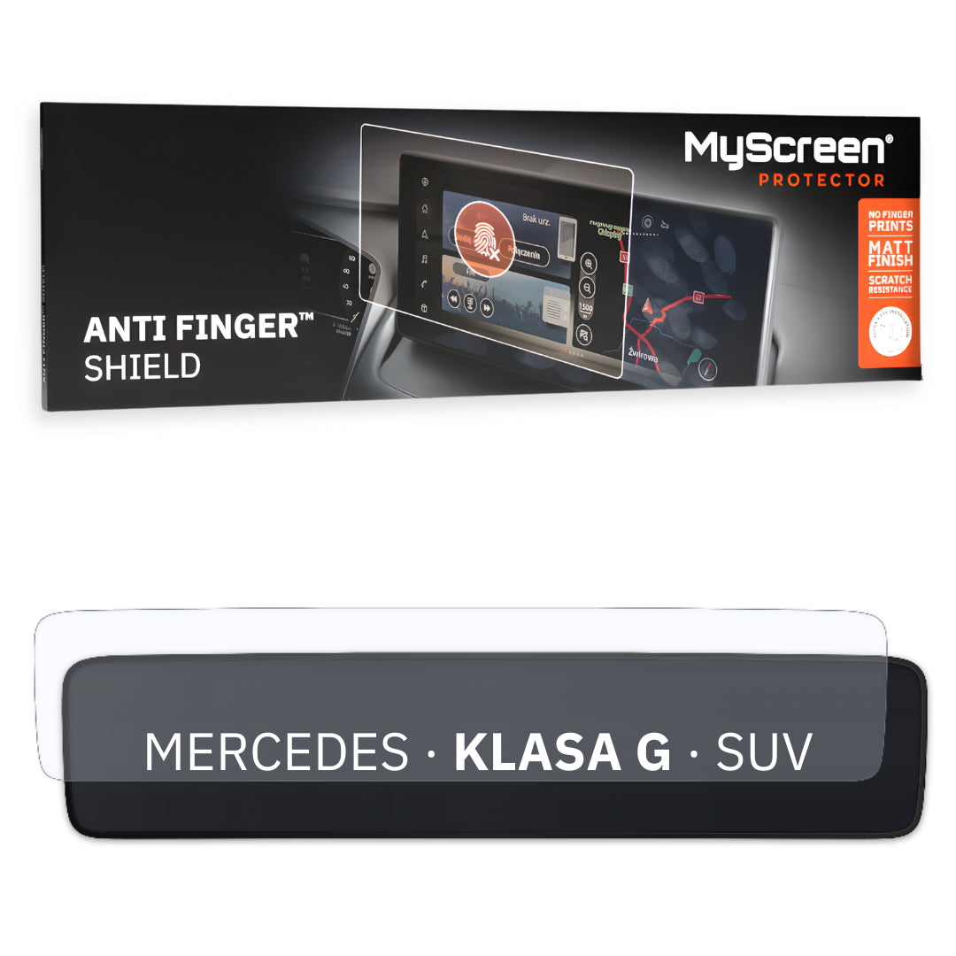 MERCEDES KLASA G SUV 2018 / + FRONT CENTRE DASHBOARD 01 * - Matowa folia antyodciskowa MyScreen ANTI FINGER SHIELD