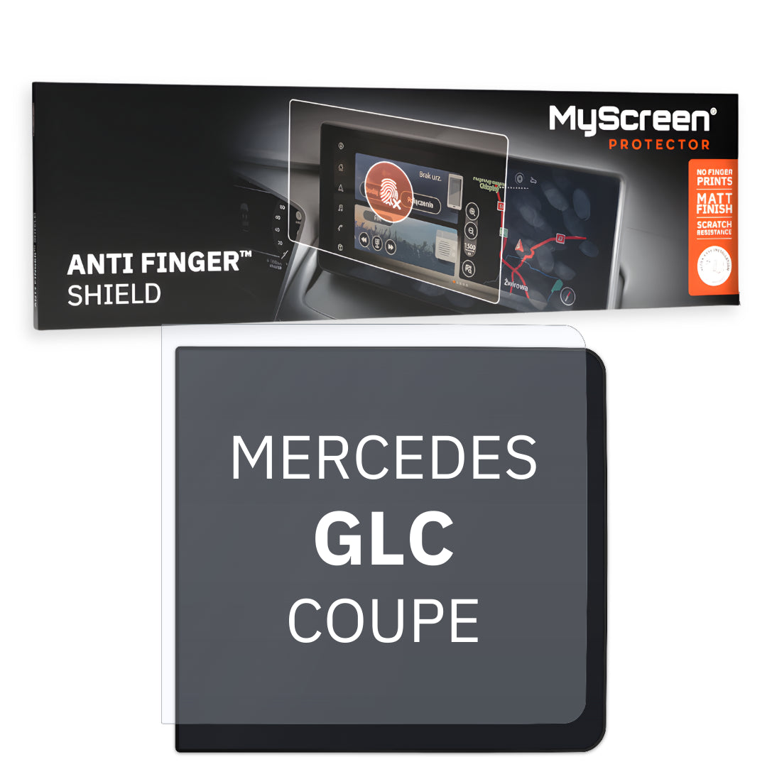 MERCEDES GLC COUPE 2023 / + FRONT CENTRE DASHBOARD 02 * - Matowa folia antyodciskowa MyScreen ANTI FINGER SHIELD