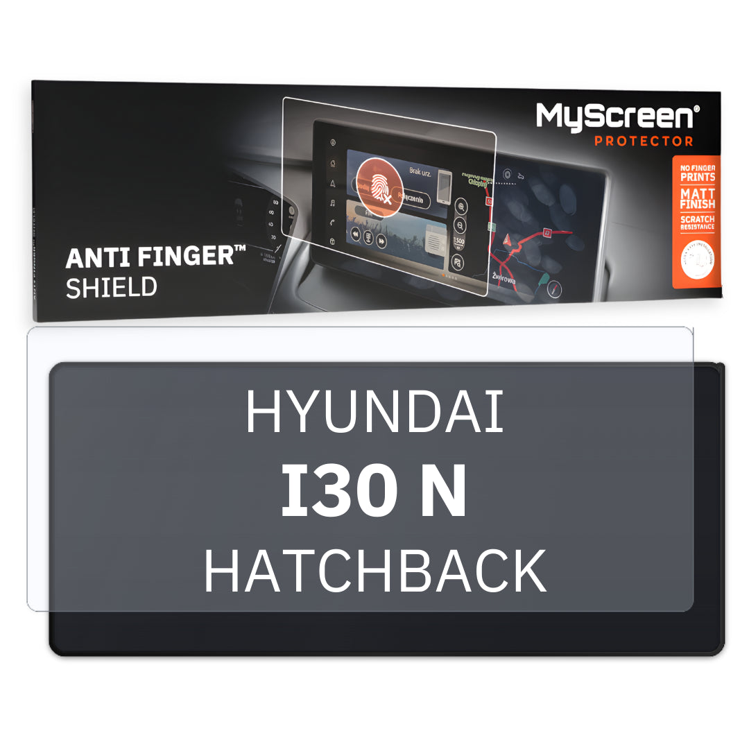HYUNDAI i30 N HATCHBACK 2021 / + FRONT CENTRE DASHBOARD 01 10,25" - Matowa folia antyodciskowa MyScreen ANTI FINGER SHIELD
