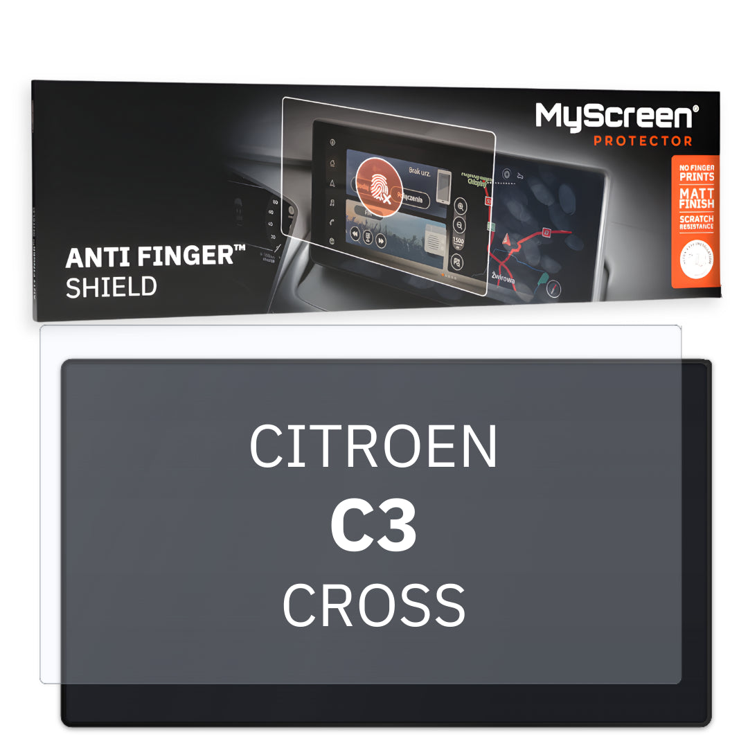 CITROEN C3 AIRCROSS CROSS 2021 / + FRONT CENTRE DASHBOARD 01 7" - Matowa folia antyodciskowa MyScreen ANTI FINGER SHIELD