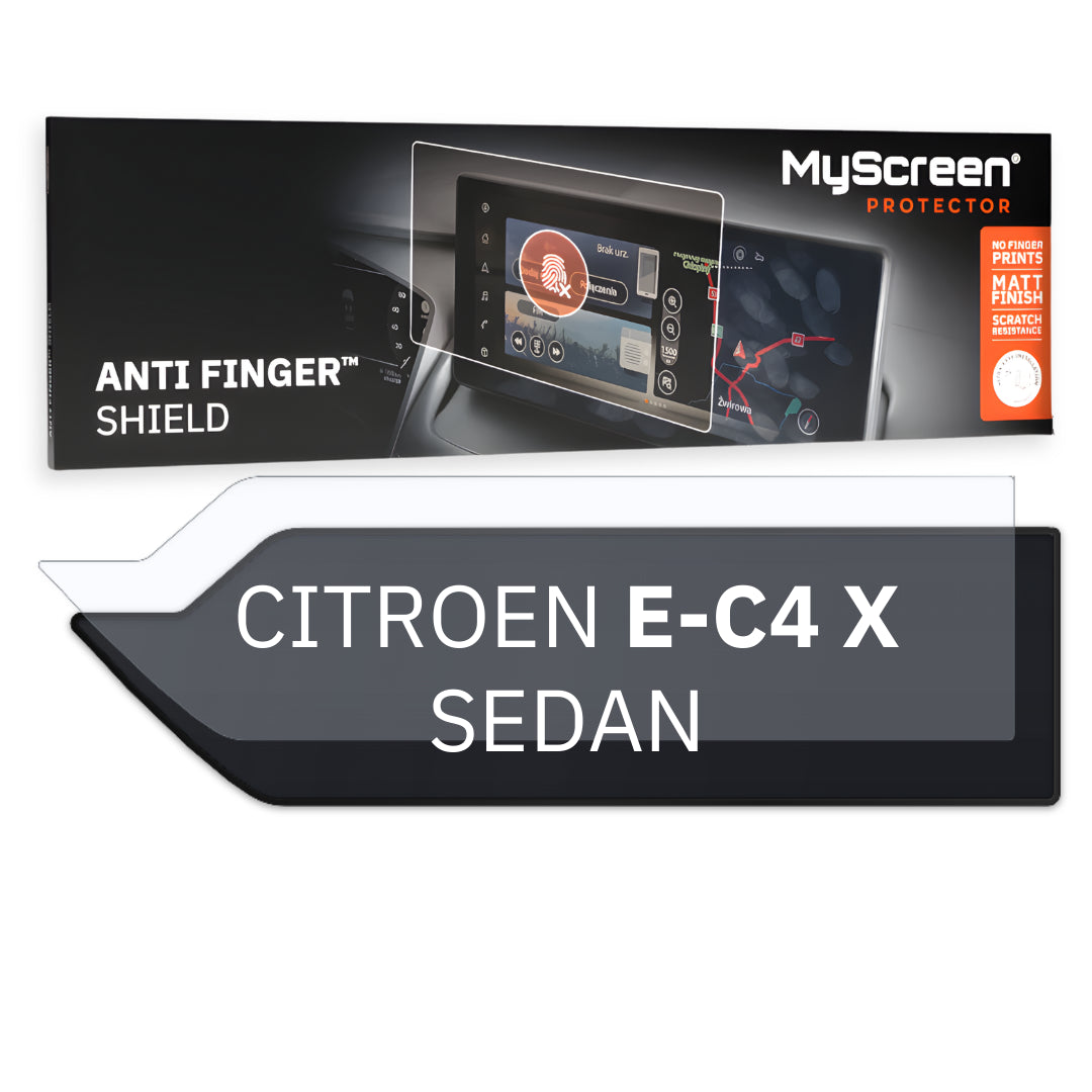 CITROEN E-C4 X SEDAN 2023 / + FRONT CENTRE DASHBOARD 01 * - Matowa folia antyodciskowa MyScreen ANTI FINGER SHIELD