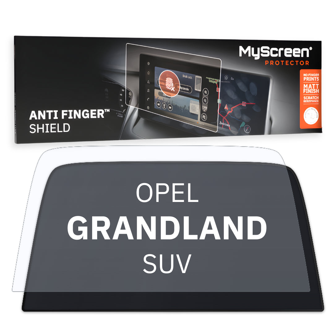 OPEL GRANDLAND SUV 2017 / 2021 FRONT CENTRE DASHBOARD 01 8" - Matowa folia antyodciskowa MyScreen ANTI FINGER SHIELD